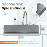 HONEYPOLO- Sink Splash Guard, Premium Silicone Water Splash Guard for Sink, for Faucet, Kitchen Island Sink Backsplash Guard 17.3 X 2.2 X 3.9 inches