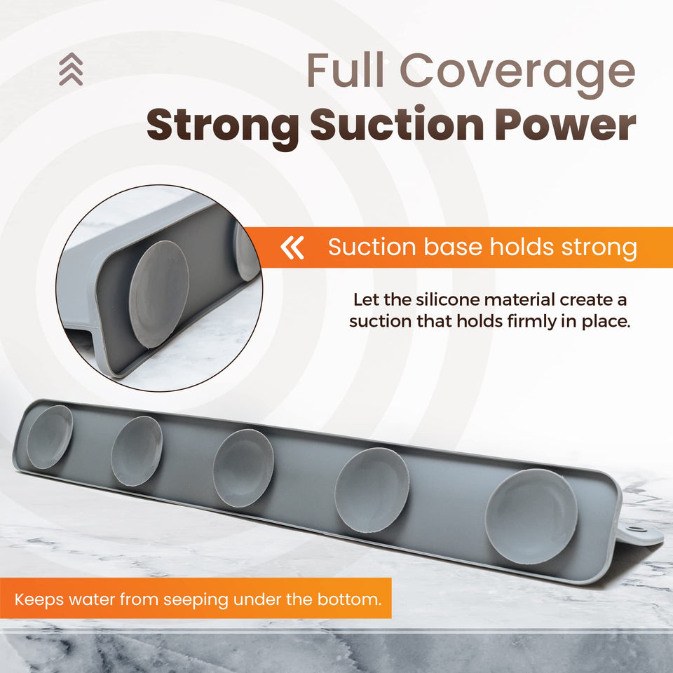 HONEYPOLO- Sink Splash Guard, Premium Silicone Water Splash Guard for Sink, for Faucet, Kitchen Island Sink Backsplash Guard 17.3 X 2.2 X 3.9 inches