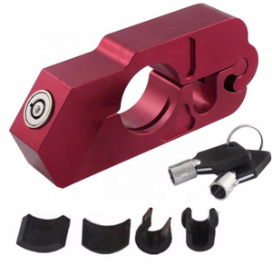 Silver- Motorcycle Grip Safety Lock - HoneyPolo
