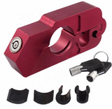 Silver- Motorcycle Grip Safety Lock - HoneyPolo