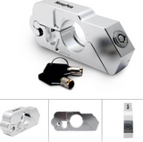 Silver- Motorcycle Grip Safety Lock - HoneyPolo