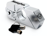 Silver- Motorcycle Grip Safety Lock - HoneyPolo